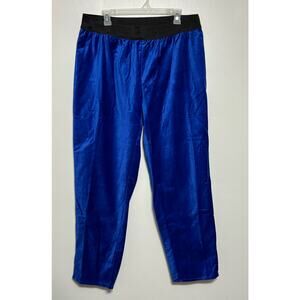 Woman Within Blue Velour Straight Leg Pants Size 20W NWT
